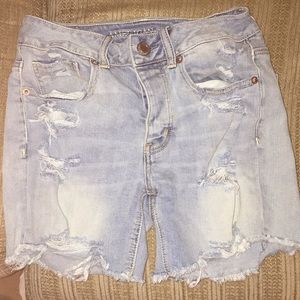 American eagle heavy ripped stretch denim shorts